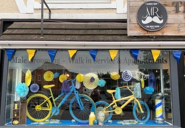 The Mens Room Barber Shop - Winner Best Dressed Window along the route